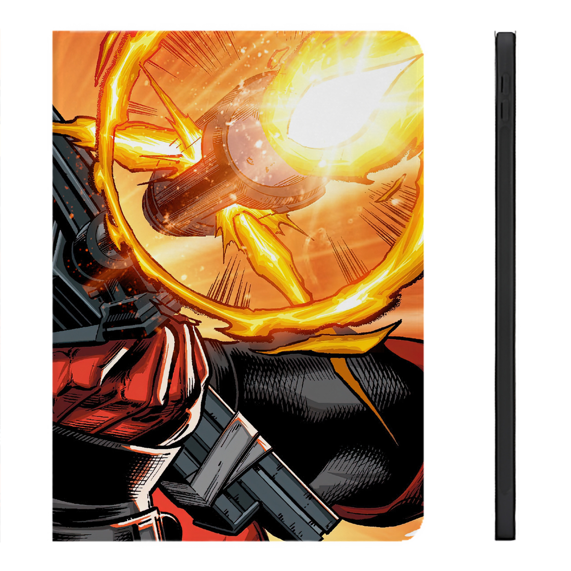 （画像用） Deadpool デッドプール IPadケース ペンホルダー付き ブックスタイルデザイン
